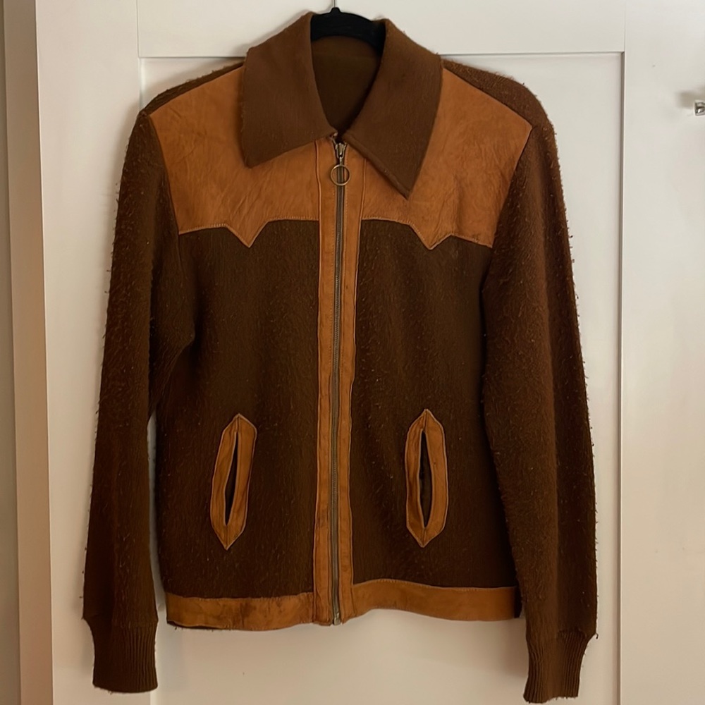 Vintage western sweater suede detailing size medium